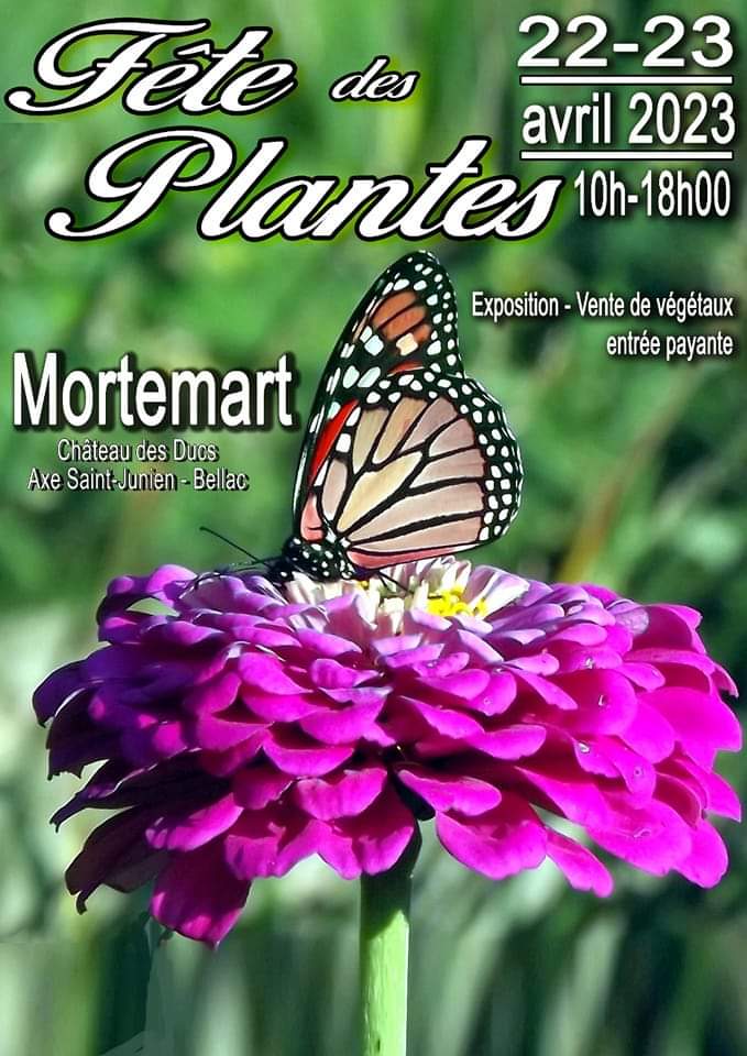 Lire la suite à propos de l’article Fête des plantes 22 et 23 avril 2023 à Mortemart